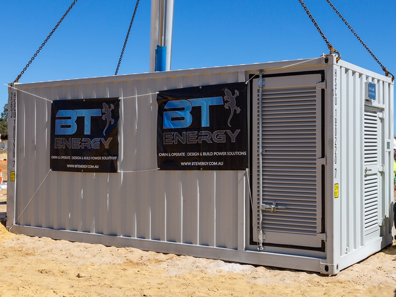 BT Energy Battery Energy Storage System (BESS) Technologies at East Village Knutsford Fremantle for Power Ledger and Landcorp